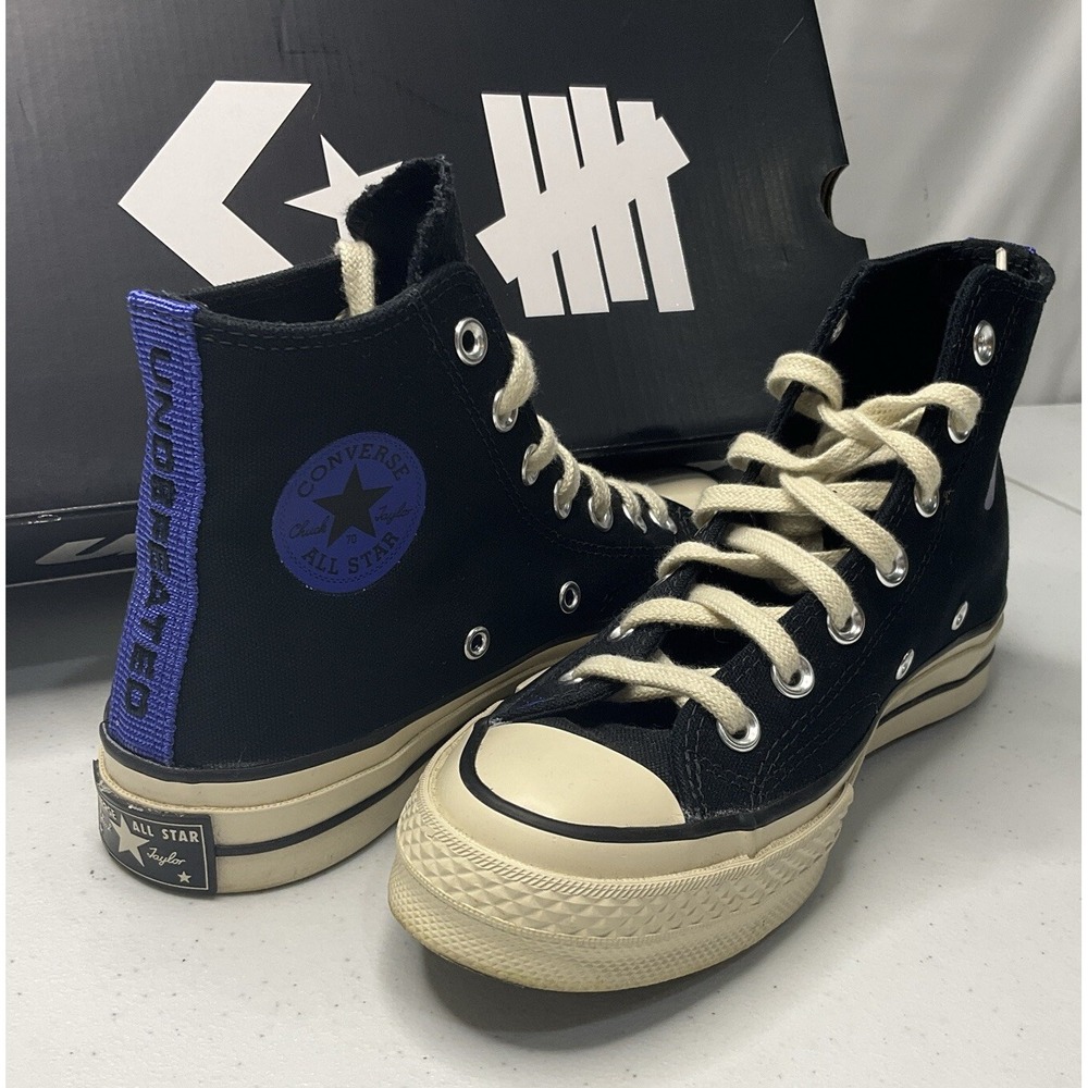 Converse Chuck 70 High x Undefeated Sneakers Mens 4 Womens 6 Black Ivory 168246C